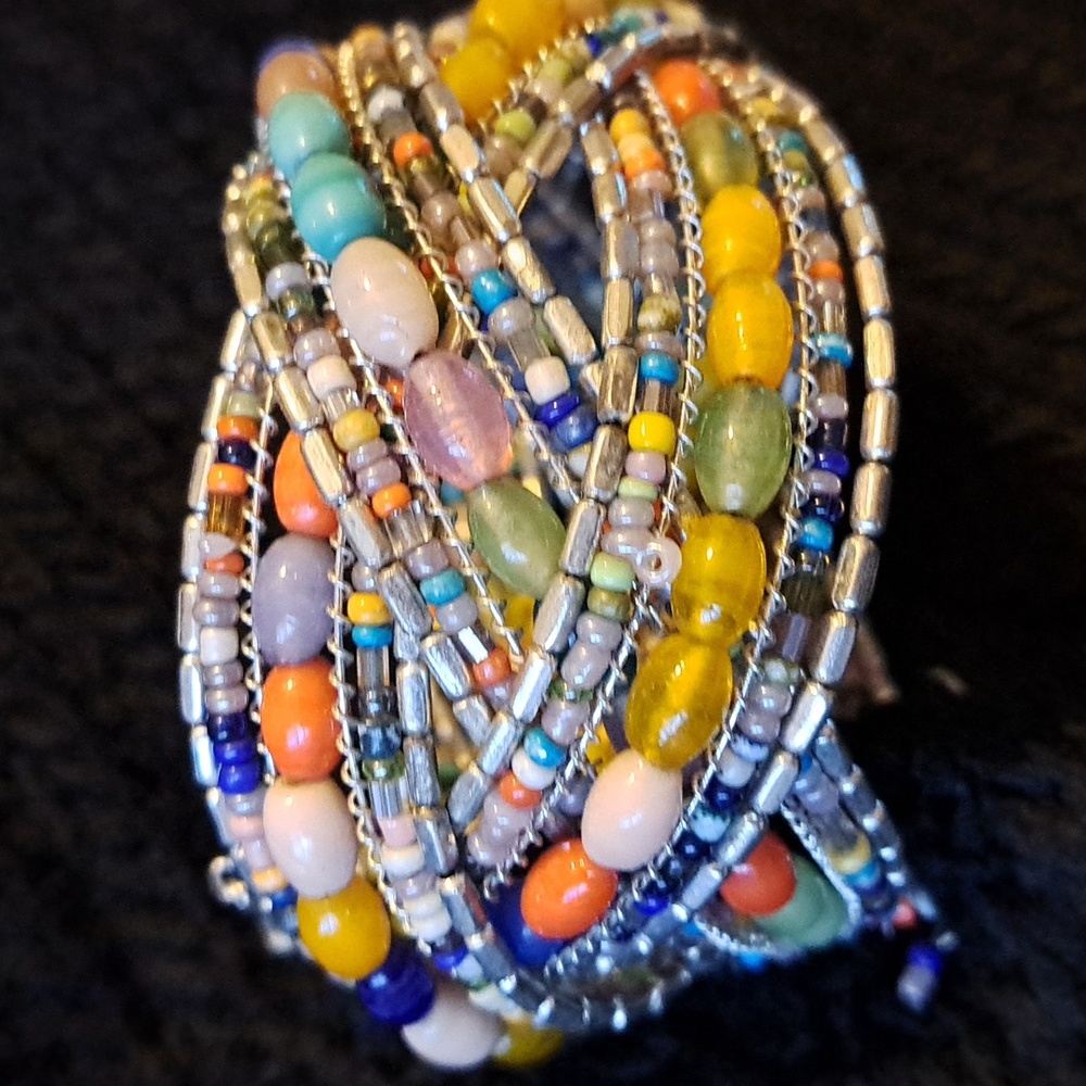 Beautiful Bohemian Beaded Cuff Bracelet